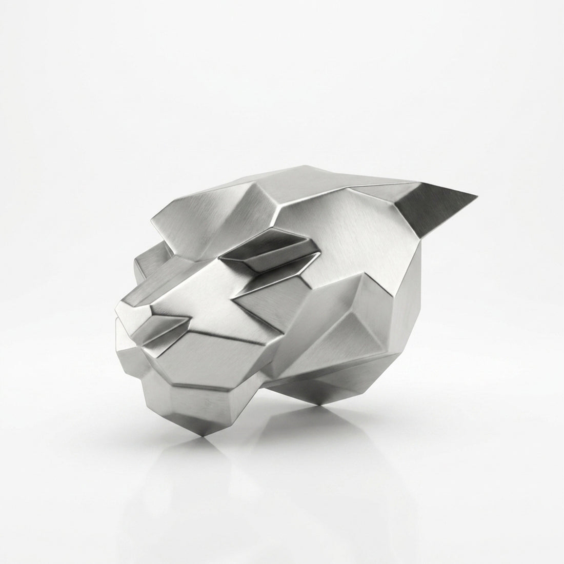 Sculpture Tête de Panthère Murale Facettée - Sculpture Origami