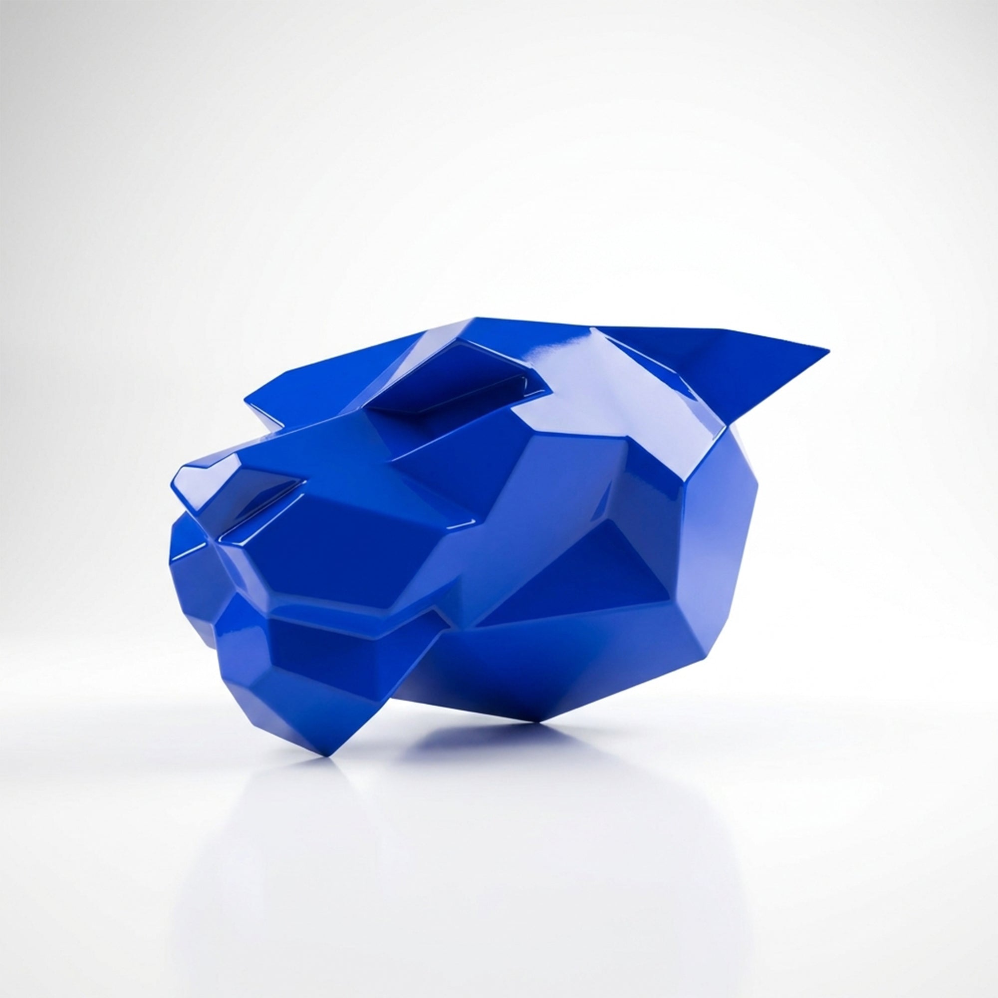 Sculpture Tête de Panthère Murale Facettée - Sculpture Origami