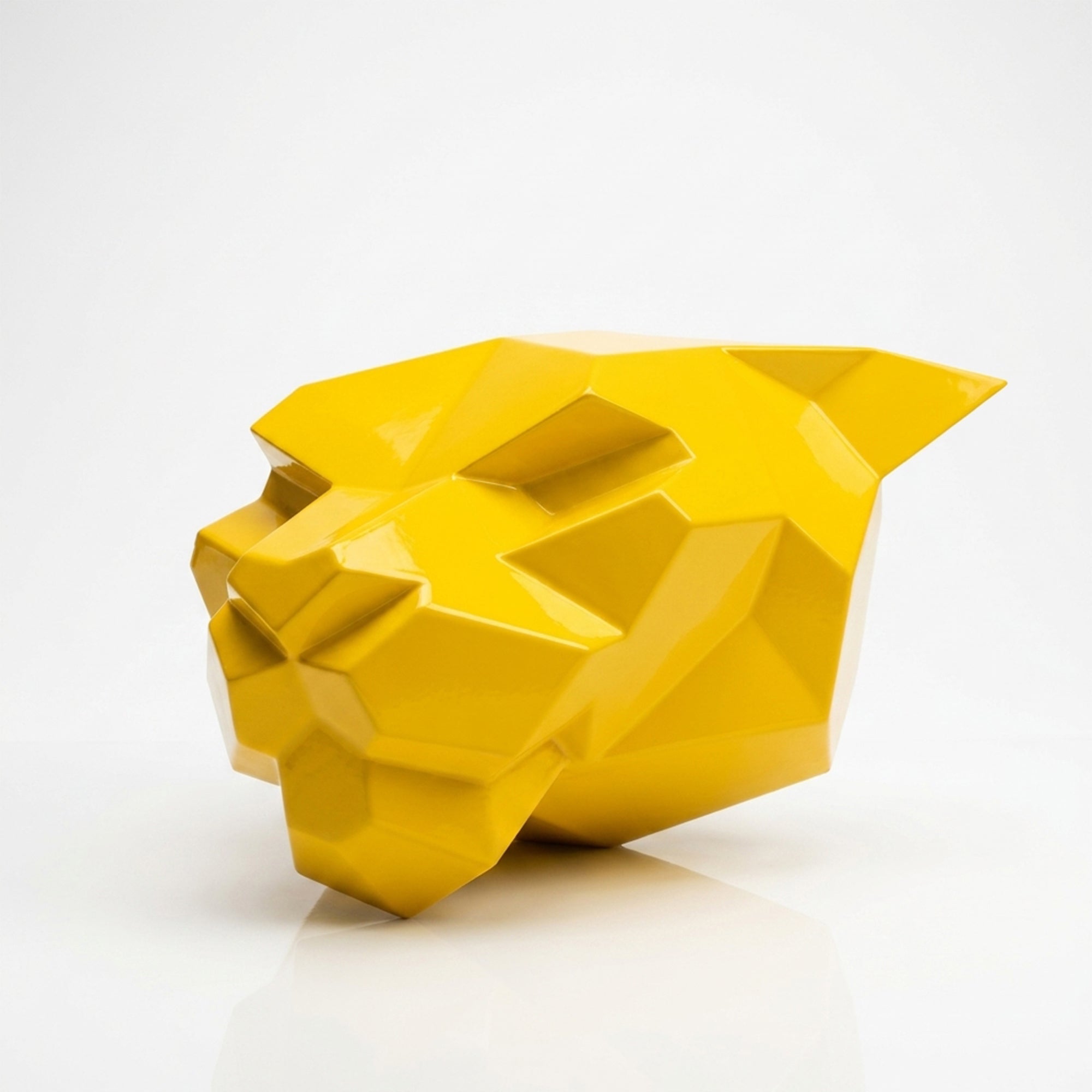 Sculpture Tête de Panthère Murale Facettée - Sculpture Origami