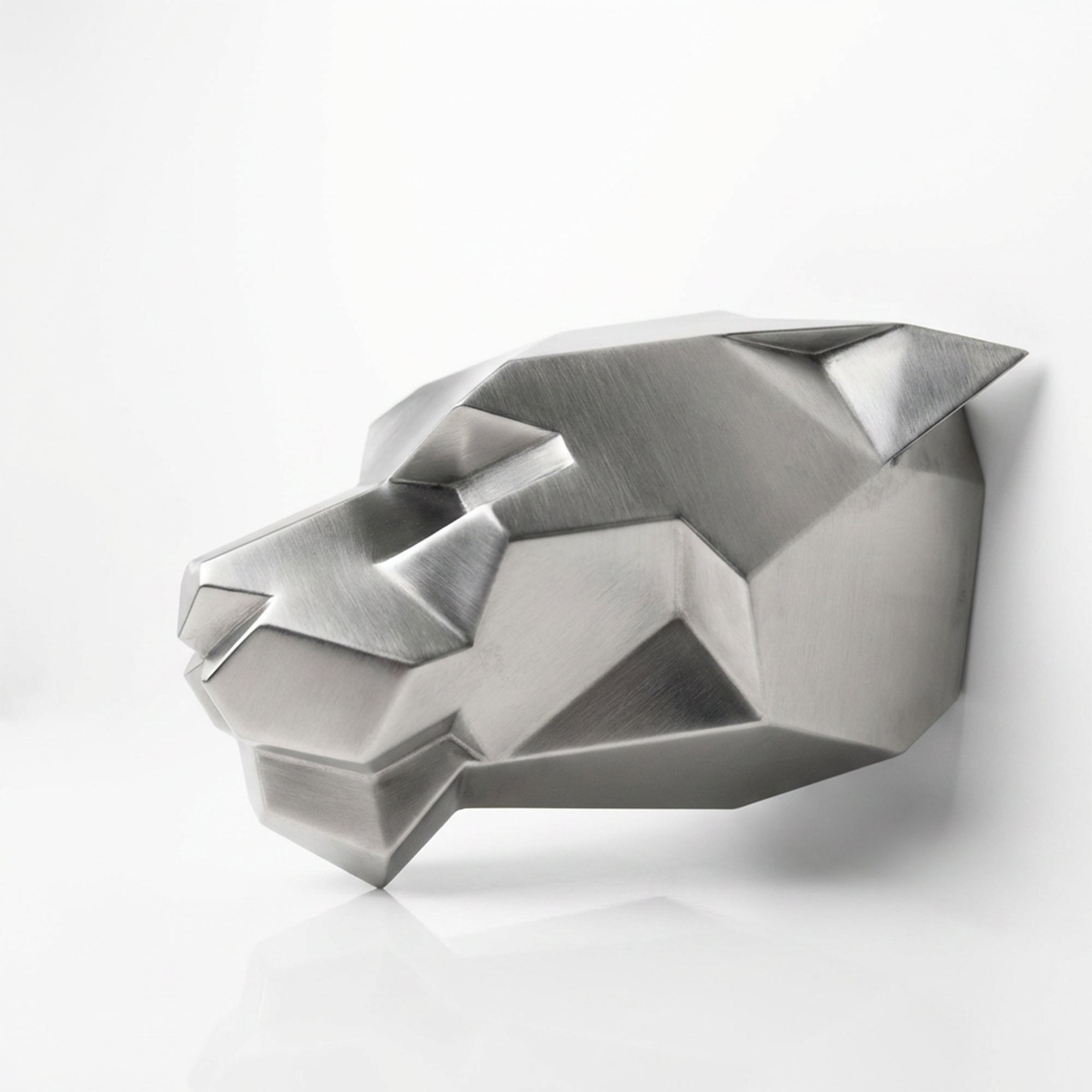 Sculpture Tête de Panthère Murale Facettée - Sculpture Origami