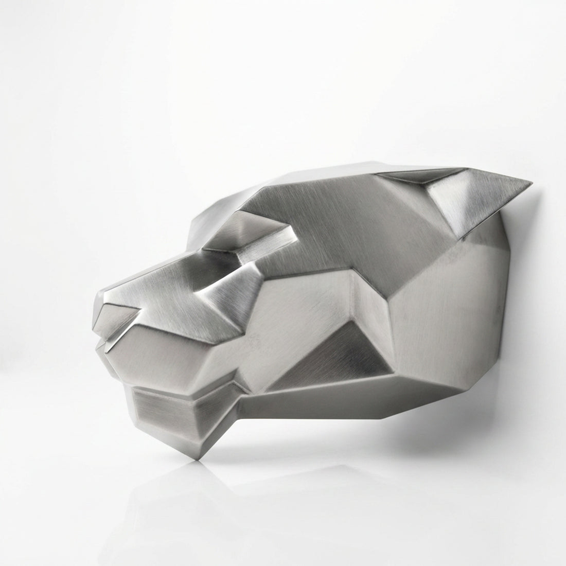 Sculpture Tête de Panthère Murale Facettée - Sculpture Origami