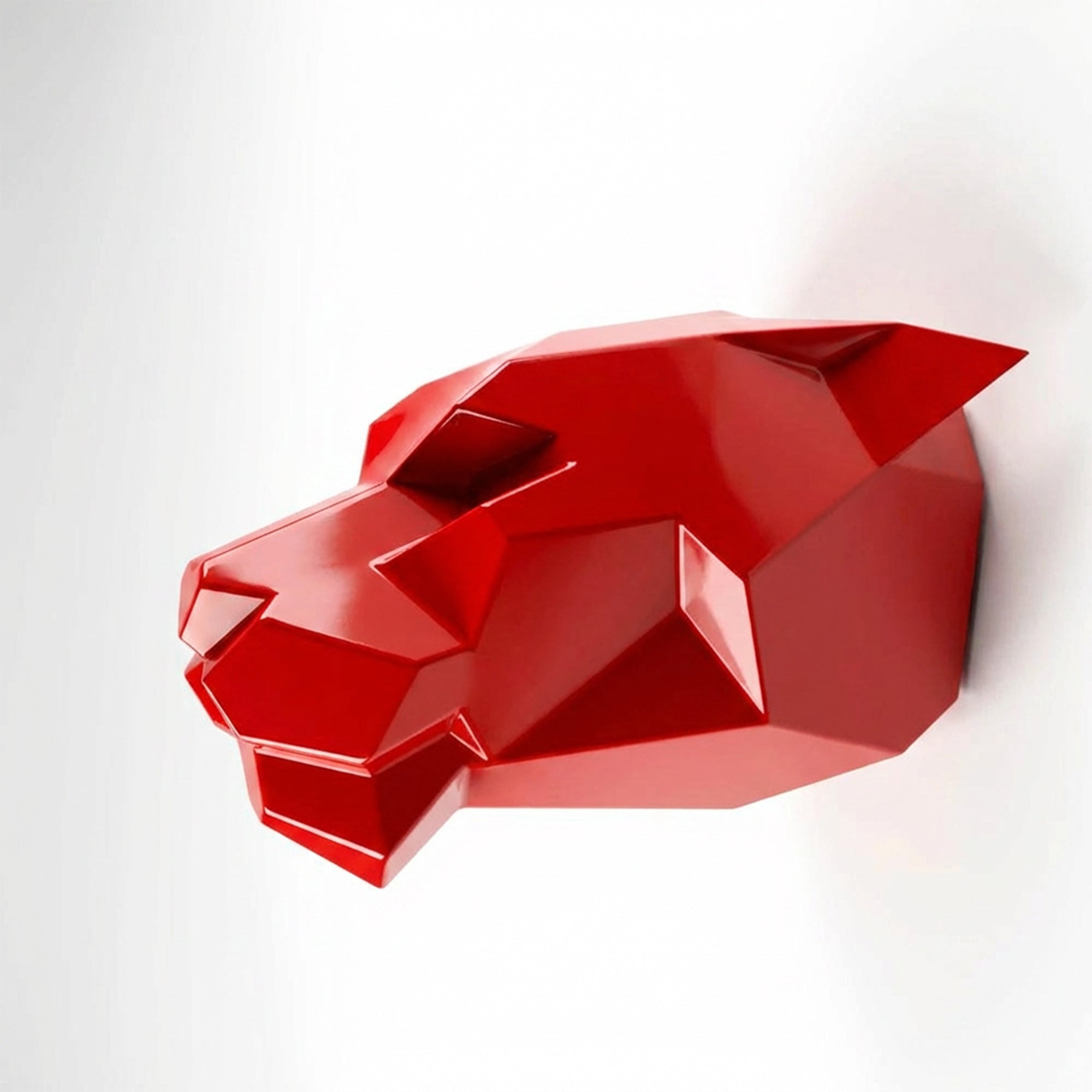 Sculpture Tête de Panthère Murale Facettée - Sculpture Origami
