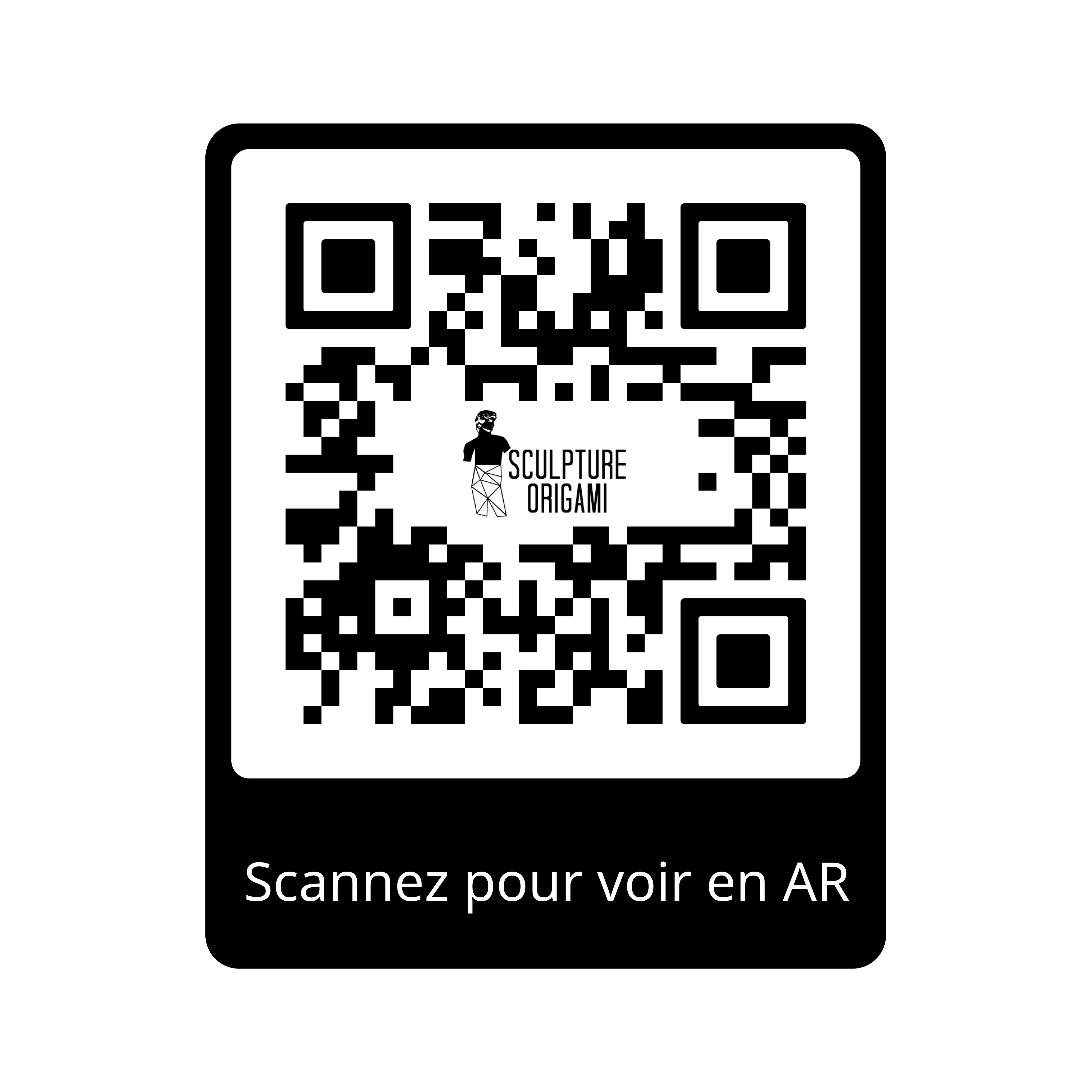 Sculpture Tête de Panthère Noire - Sculpture Origami