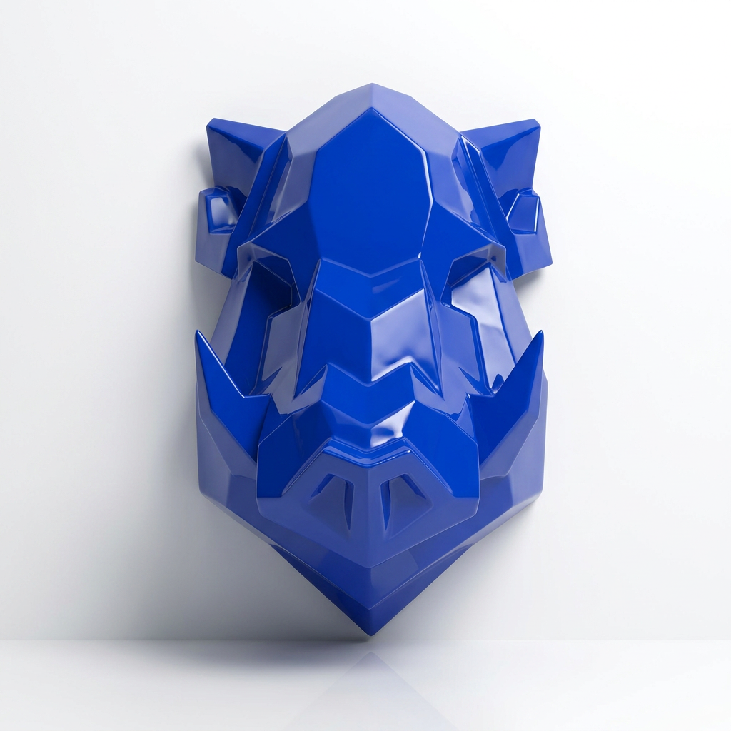 Sculpture Tête de Sanglier Murale Facettée - Sculpture Origami