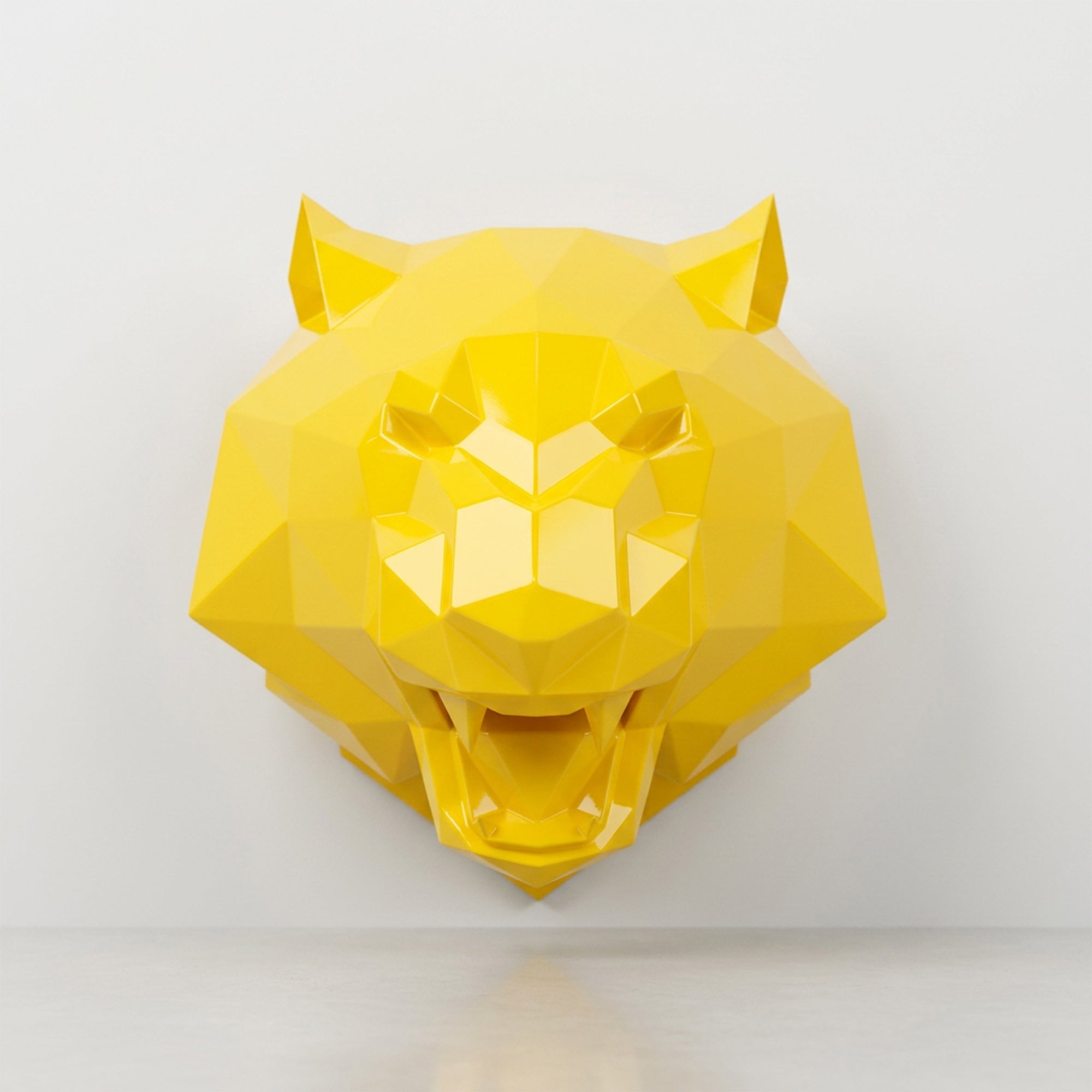 Sculpture Tête de Tigre Design Rugissante - Sculpture Origami