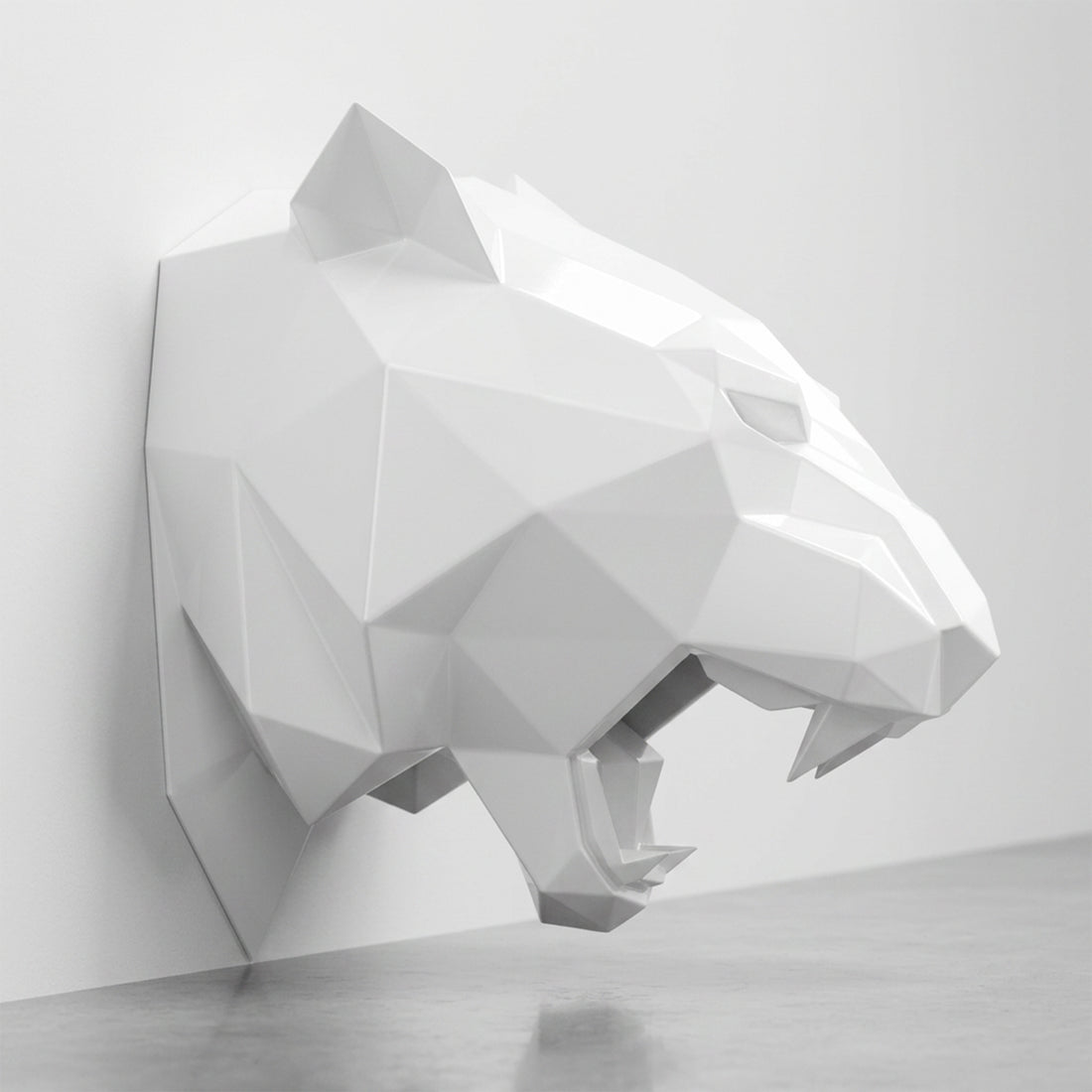 Sculpture Tête de Tigre Design Rugissante - Sculpture Origami