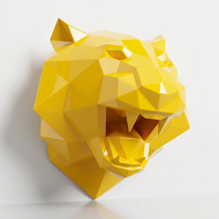 Sculpture Tête de Tigre Design Rugissante - Sculpture Origami