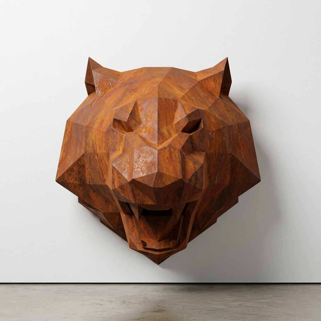 Sculpture Tête de Tigre Design Rugissante - Sculpture Origami