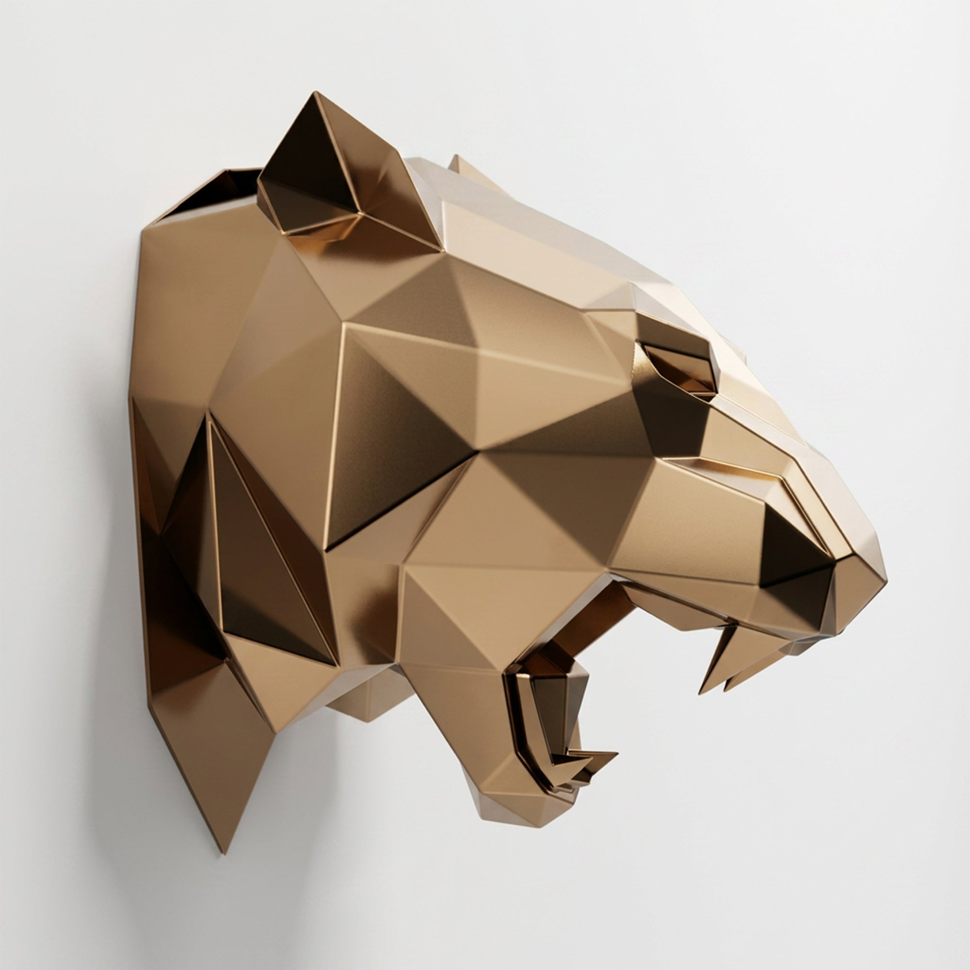 Sculpture Tête de Tigre Design Rugissante - Sculpture Origami
