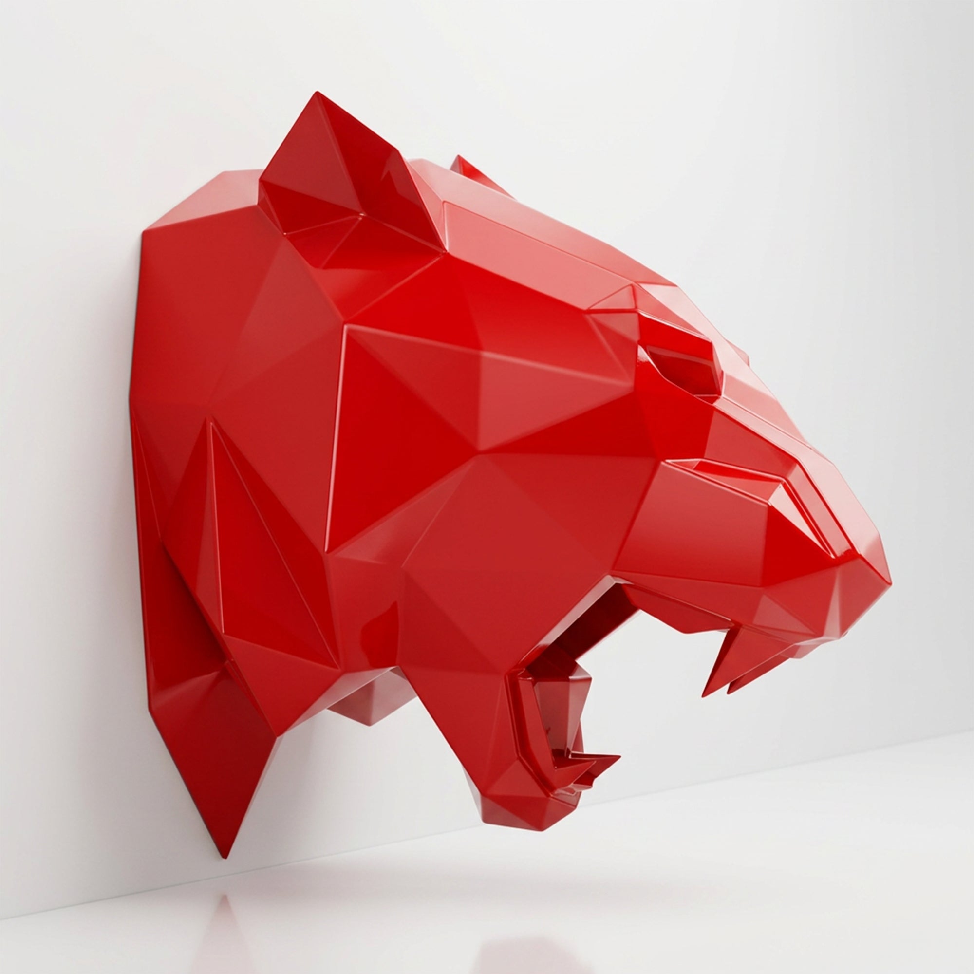 Sculpture Tête de Tigre Design Rugissante - Sculpture Origami