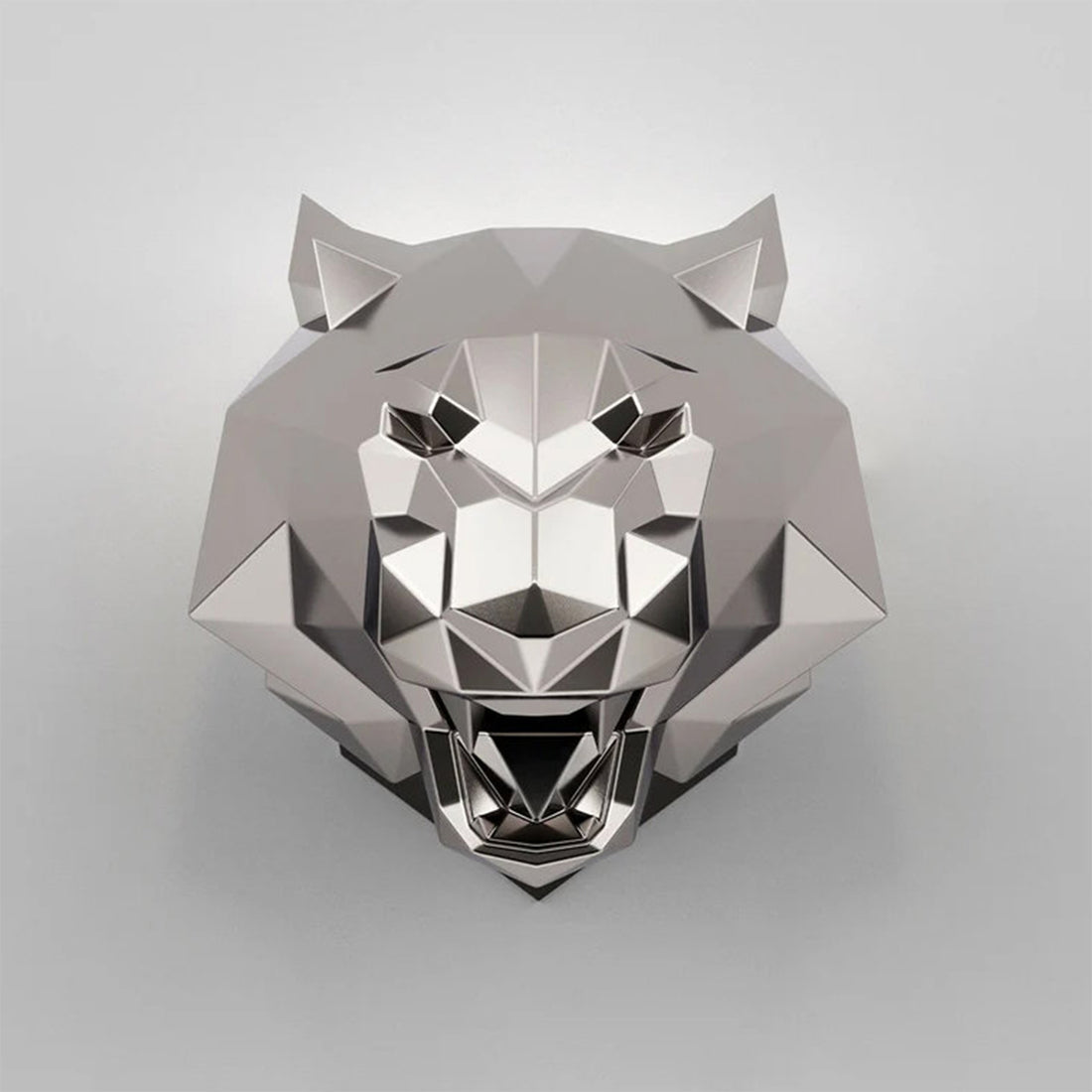 Sculpture Tête de Tigre Design Rugissante - Sculpture Origami