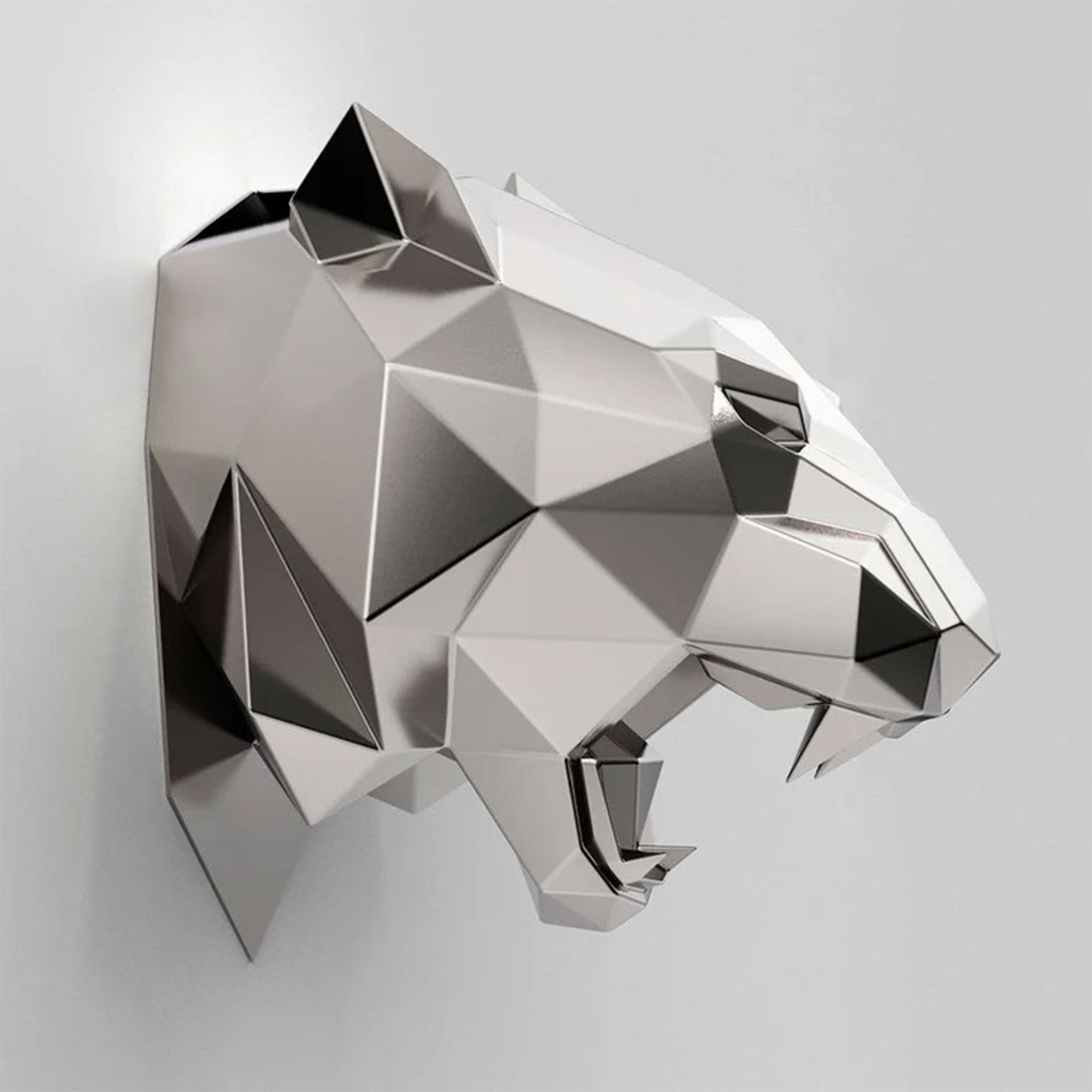 Sculpture Tête de Tigre Design Rugissante - Sculpture Origami