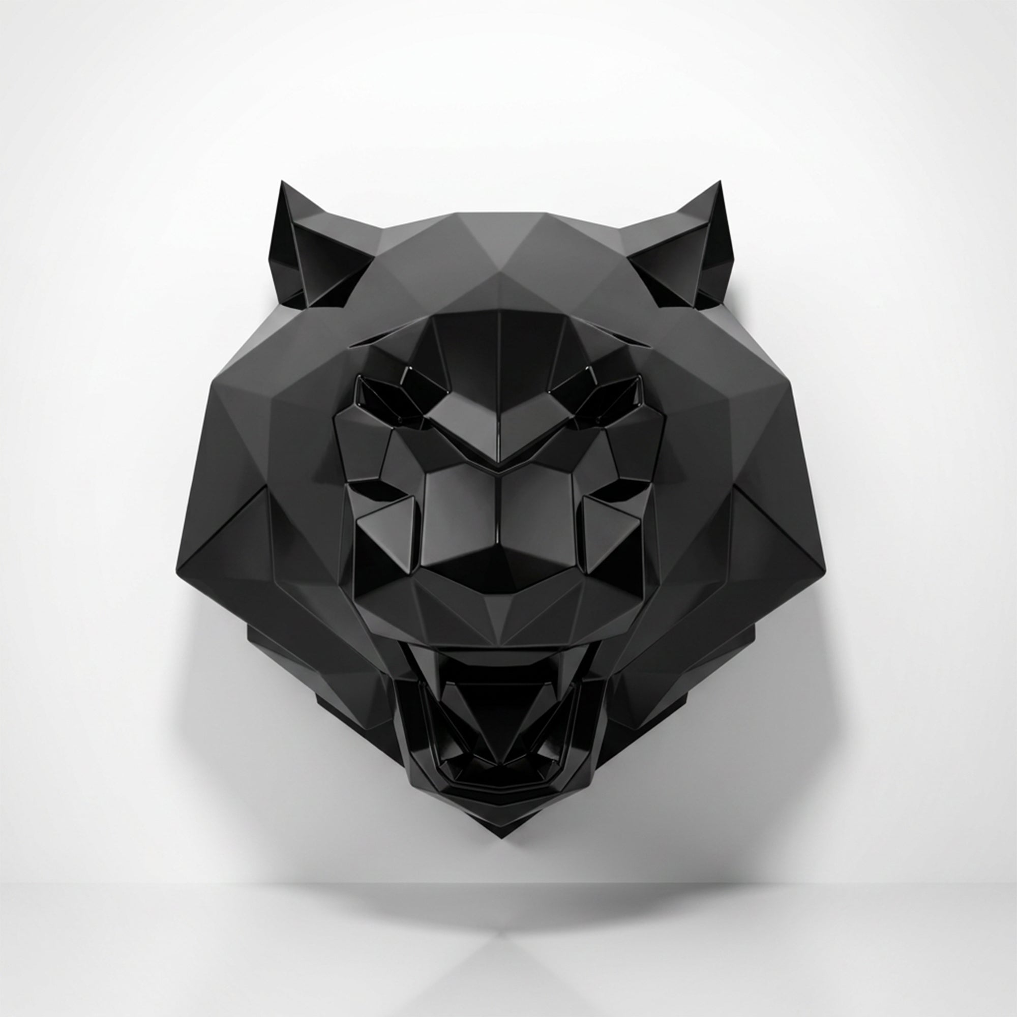 Sculpture Tête de Tigre Design Rugissante - Sculpture Origami