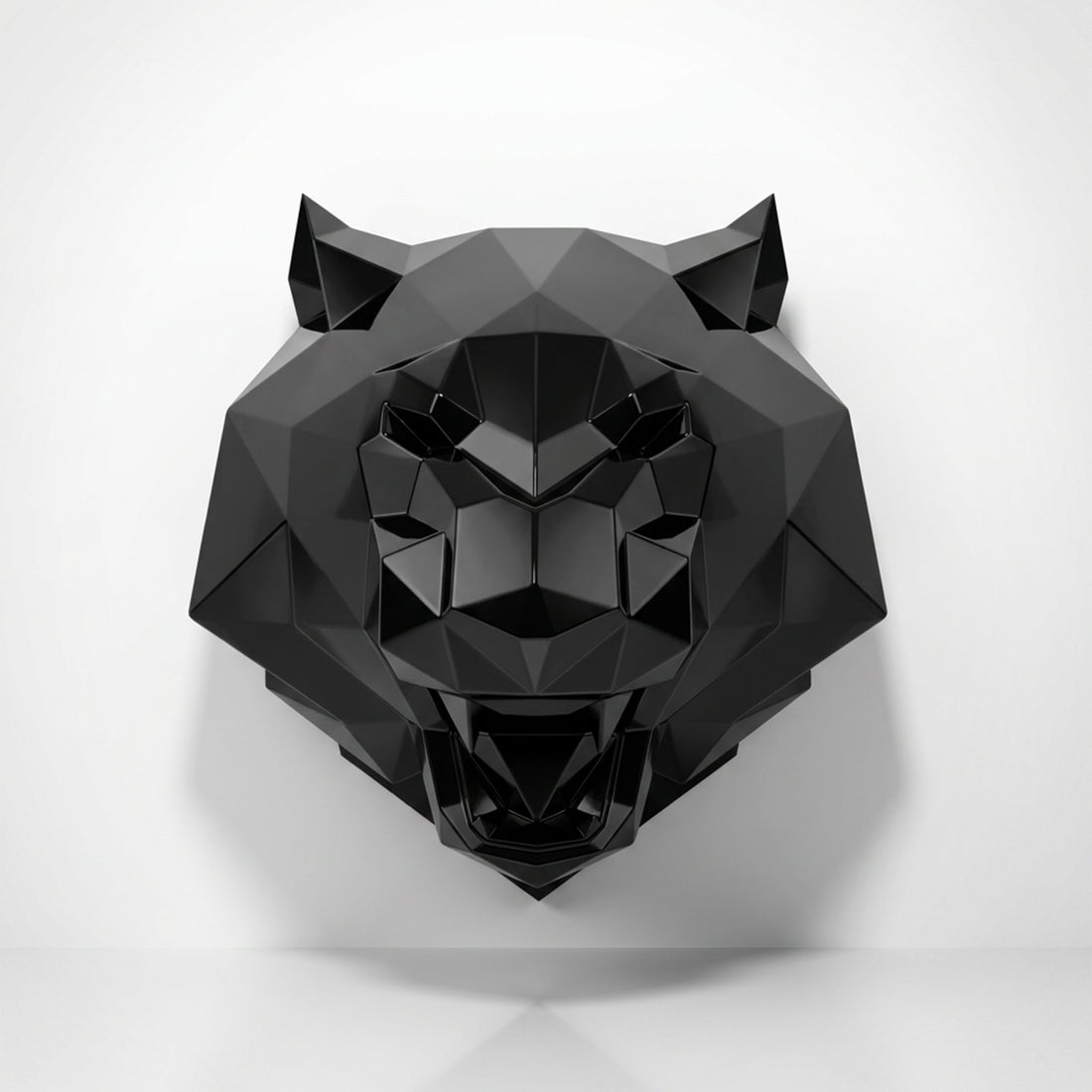 Sculpture Tête de Tigre Design Rugissante - Sculpture Origami