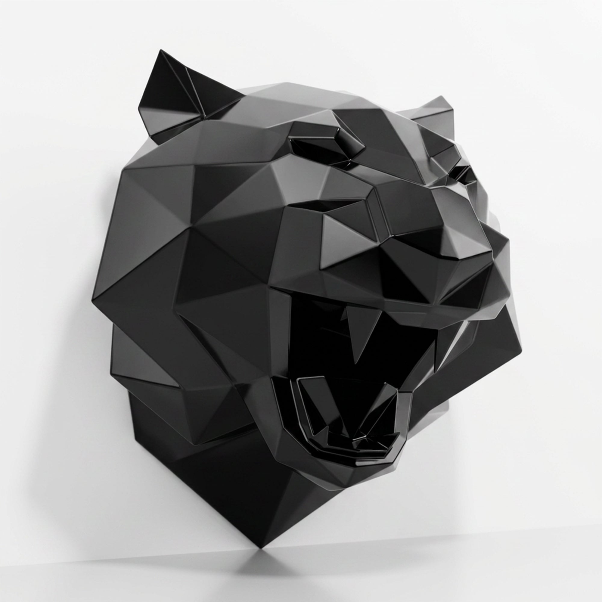 Sculpture Tête de Tigre Design Rugissante - Sculpture Origami
