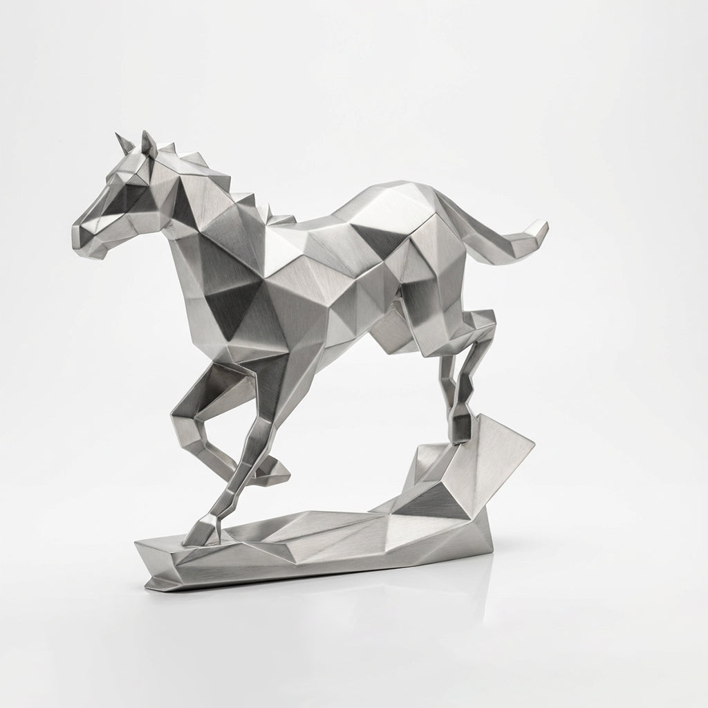 Grande Sculpture Cheval Origami - Sculpture Origami