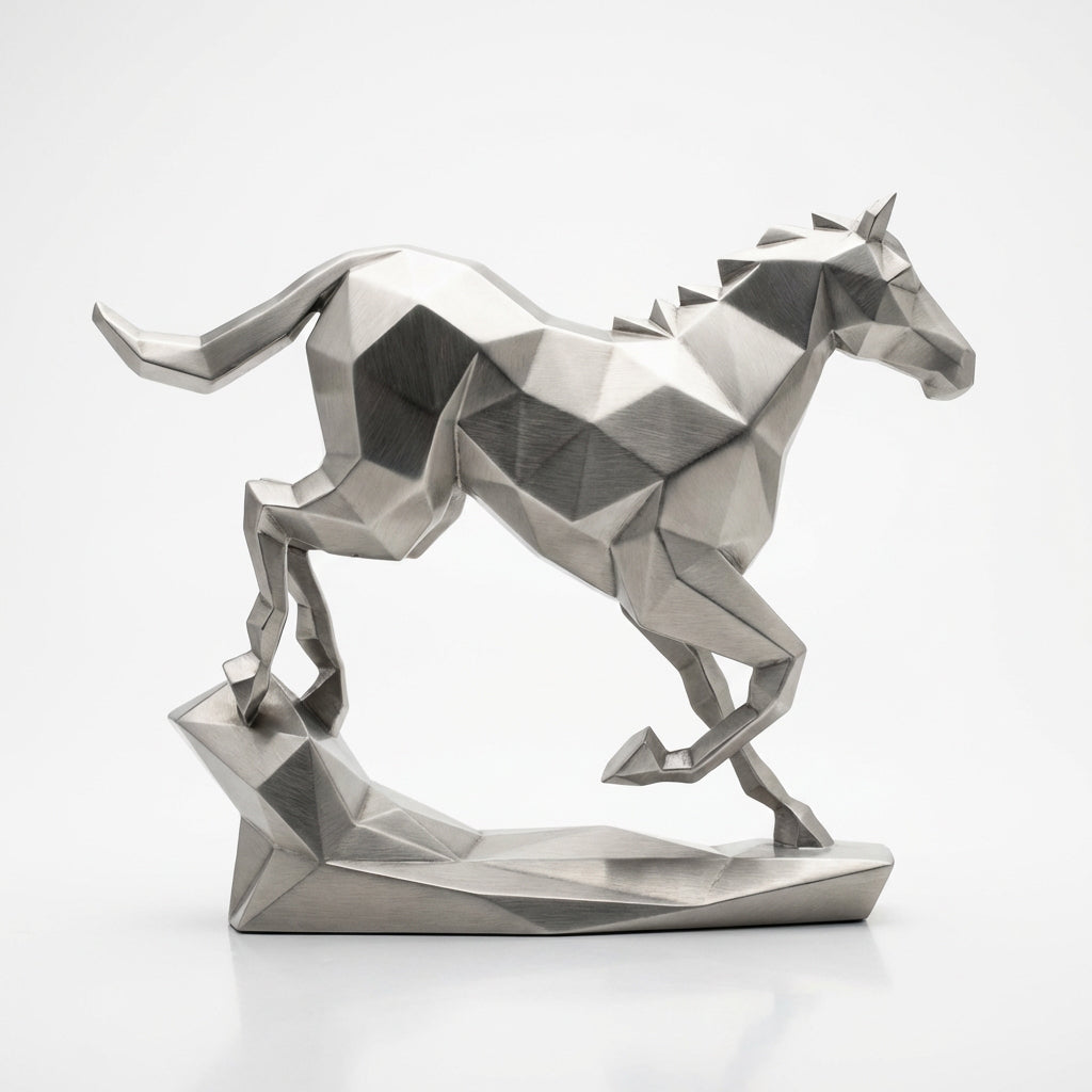 Grande Sculpture Cheval Origami - Sculpture Origami
