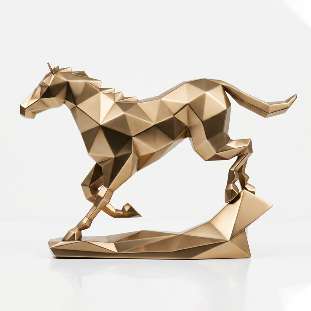 Grande Sculpture Cheval Origami - Sculpture Origami