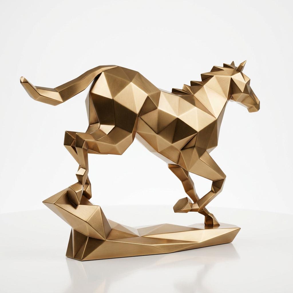 Grande Sculpture Cheval Origami - Sculpture Origami