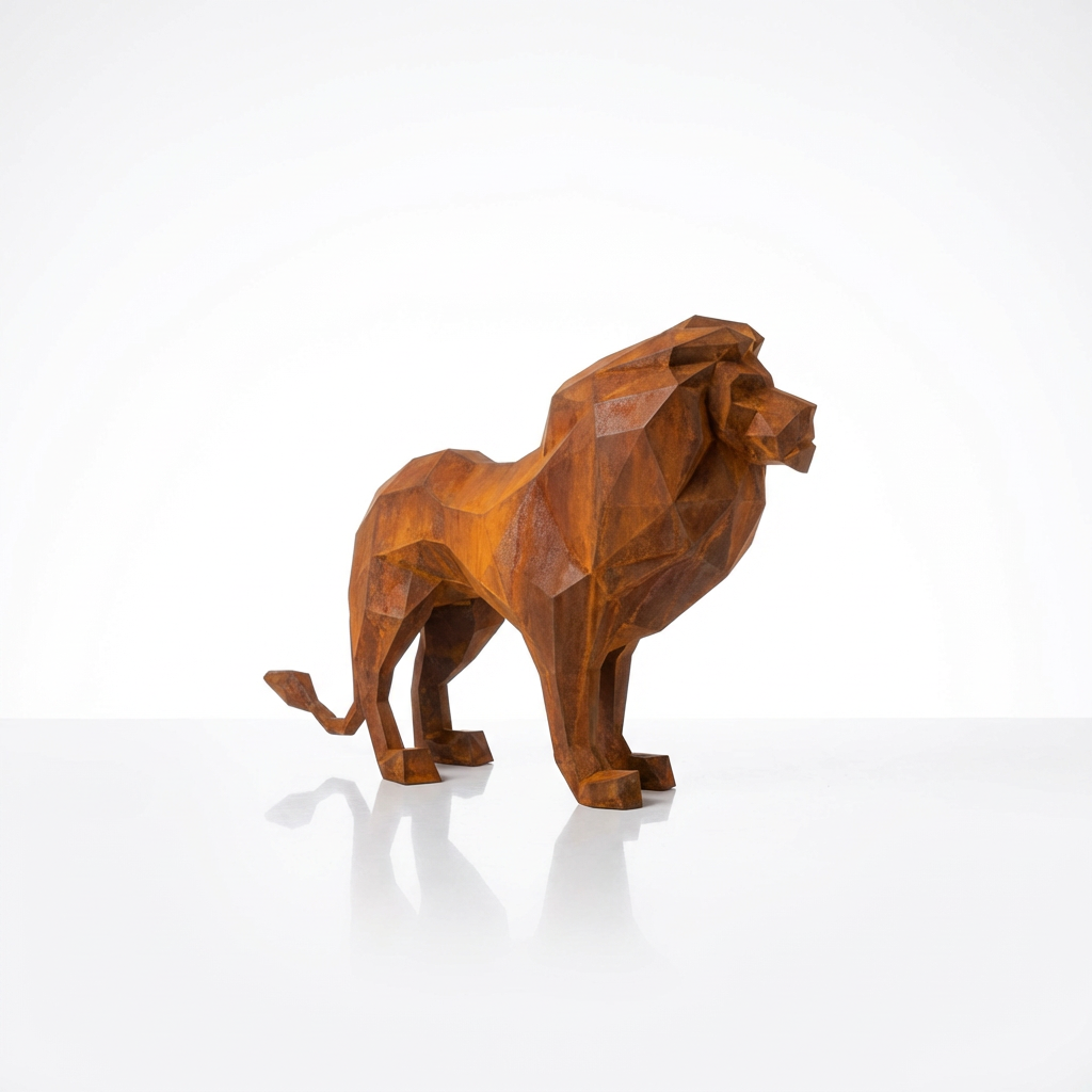 Grande Sculpture de Lion Origami - Sculpture Origami