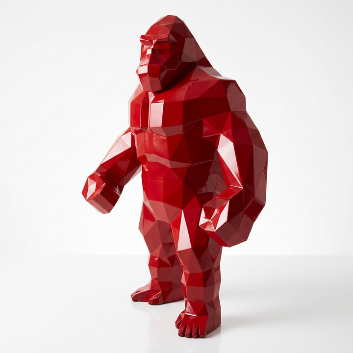 Grande Statue Géométrique de Gorille