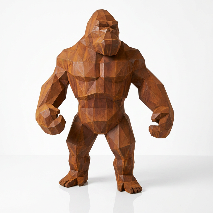 Grande Statue Géométrique de Gorille