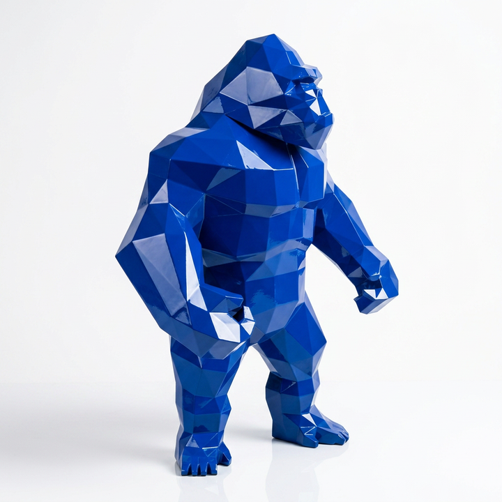 Grande Statue Géométrique de Gorille - Sculpture Origami