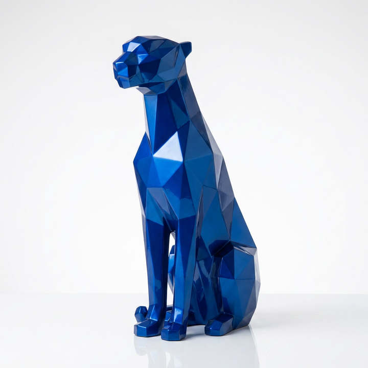 Grande Statue panthère en origami - Sculpture Origami