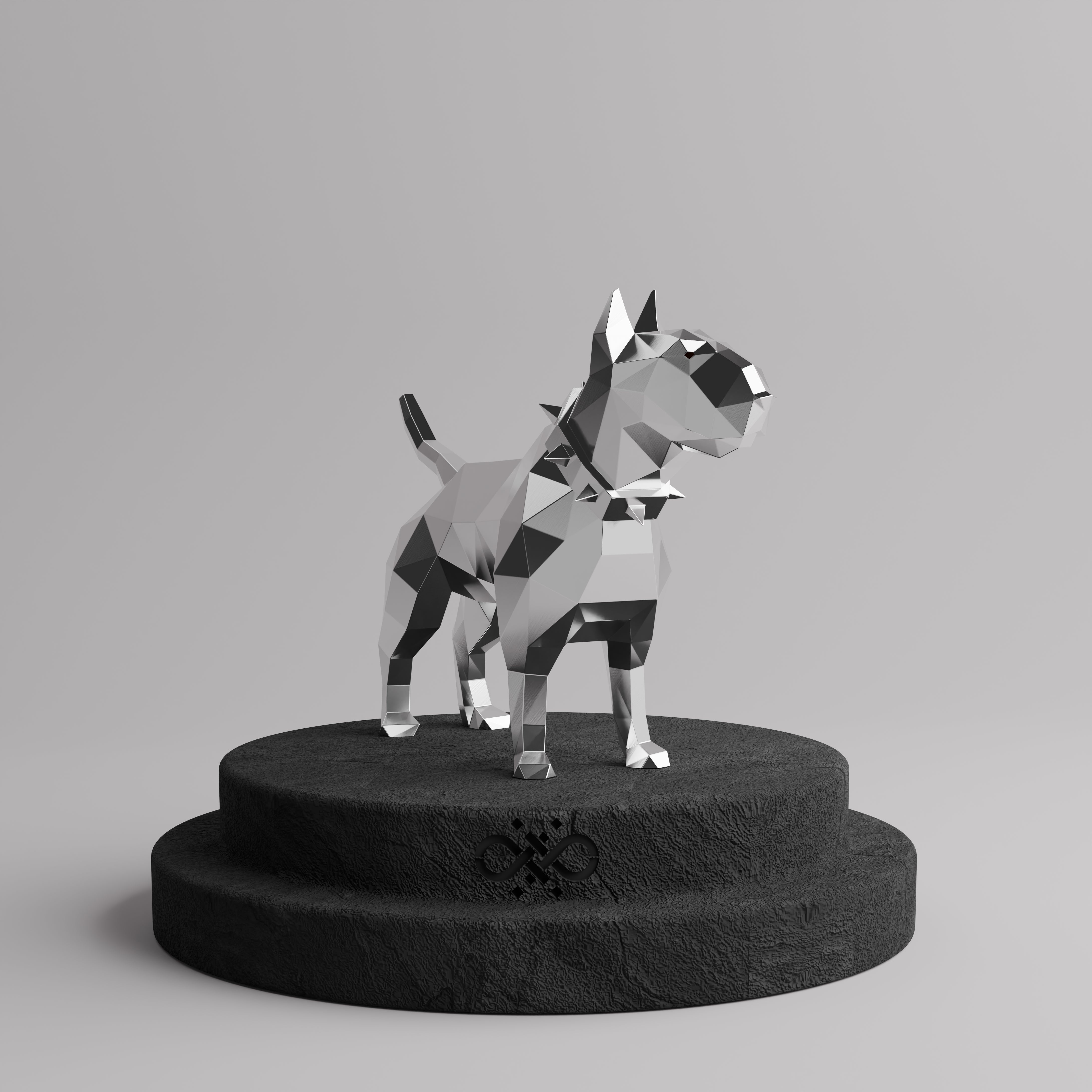 Sculpture Origami de Bull Terrier - Sculpture Origami
