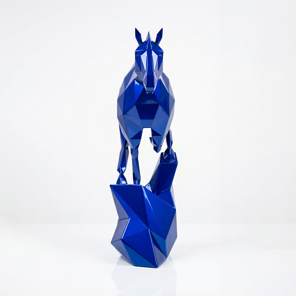 Petite Sculpture Cheval Polygone - Sculpture Origami