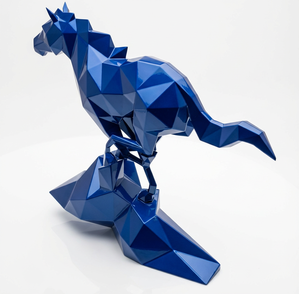 Petite Sculpture Cheval Polygone - Sculpture Origami