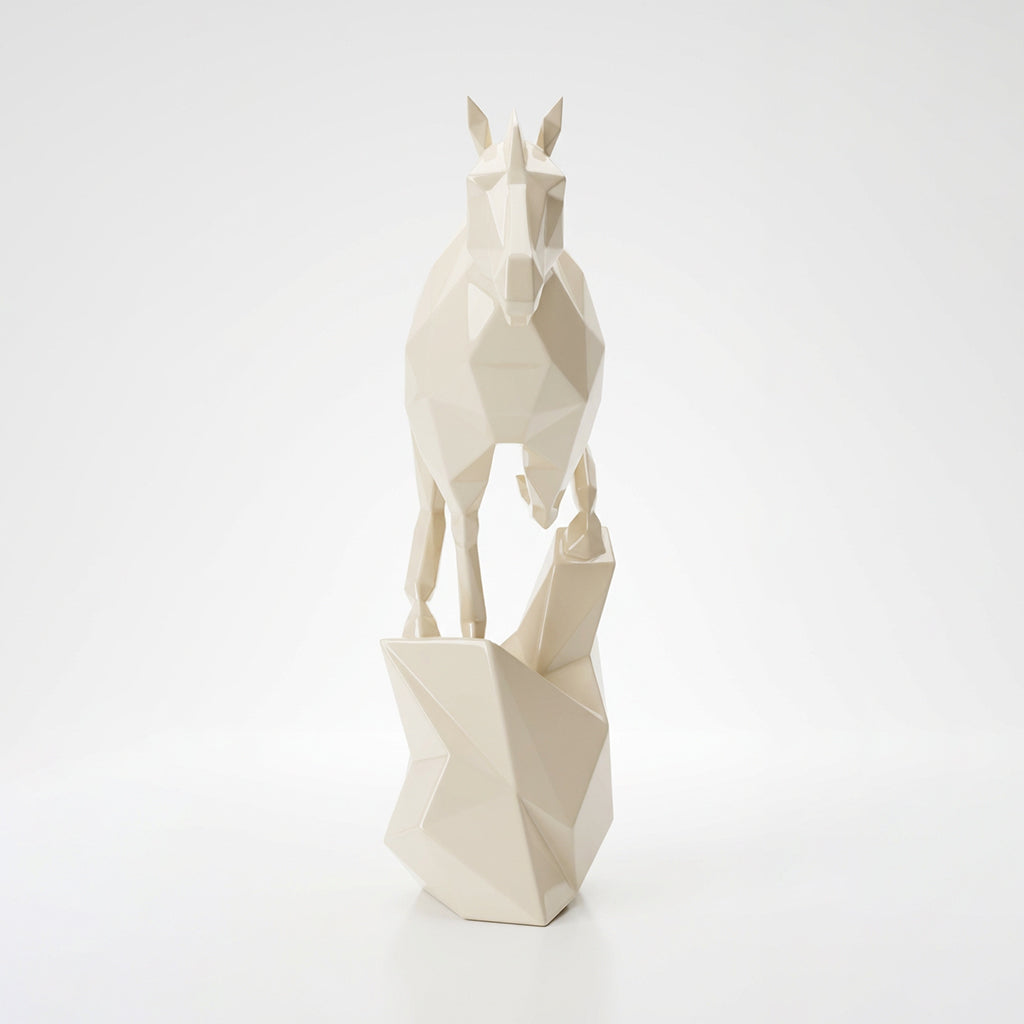 Petite Sculpture Cheval Polygone - Sculpture Origami