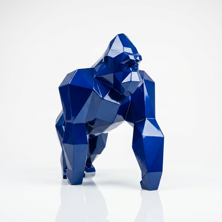 Grande Sculpture King Kong Minimaliste - Sculpture Origami
