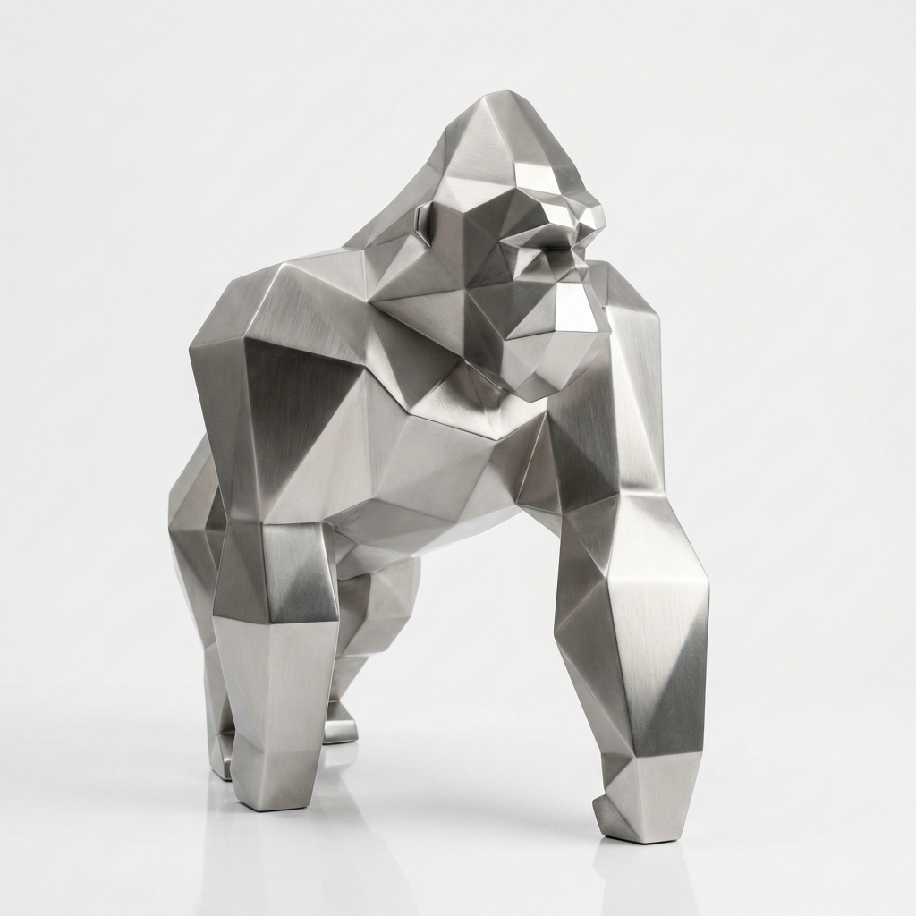 Grande Sculpture King Kong Minimaliste - Sculpture Origami