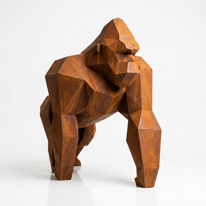 Grande Sculpture King Kong Minimaliste - Sculpture Origami