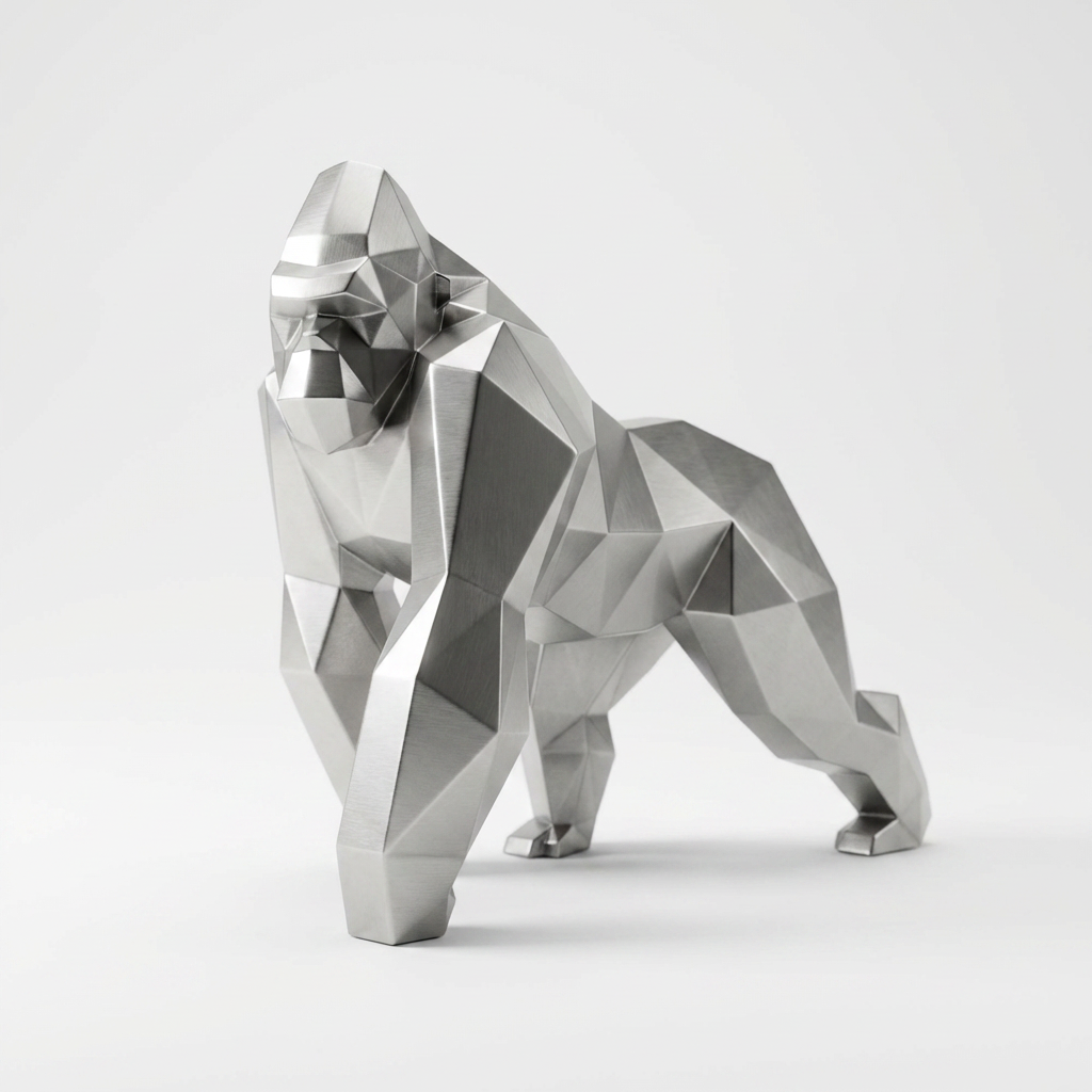 Grande Sculpture King Kong Minimaliste - Sculpture Origami