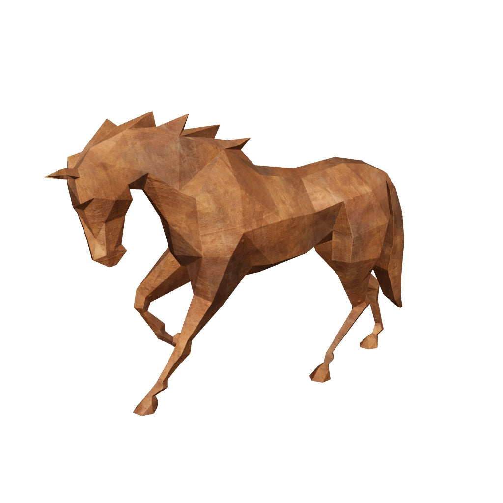 Sculpture Cheval Polygone