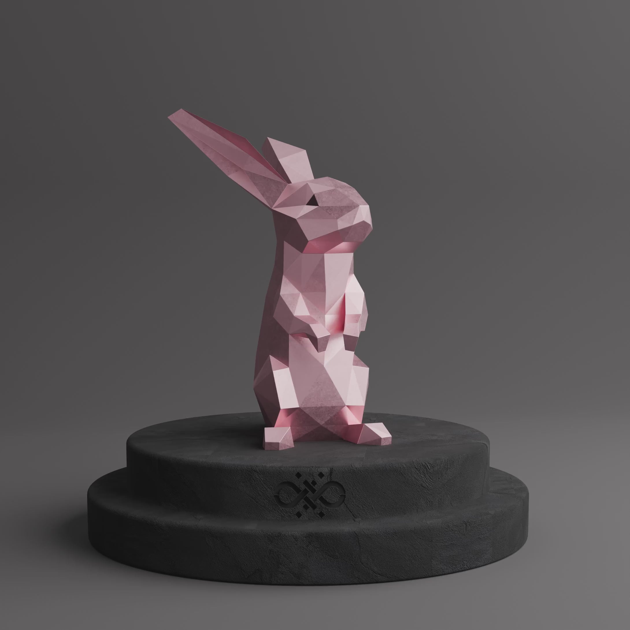 Sculpture Polygone Lapin