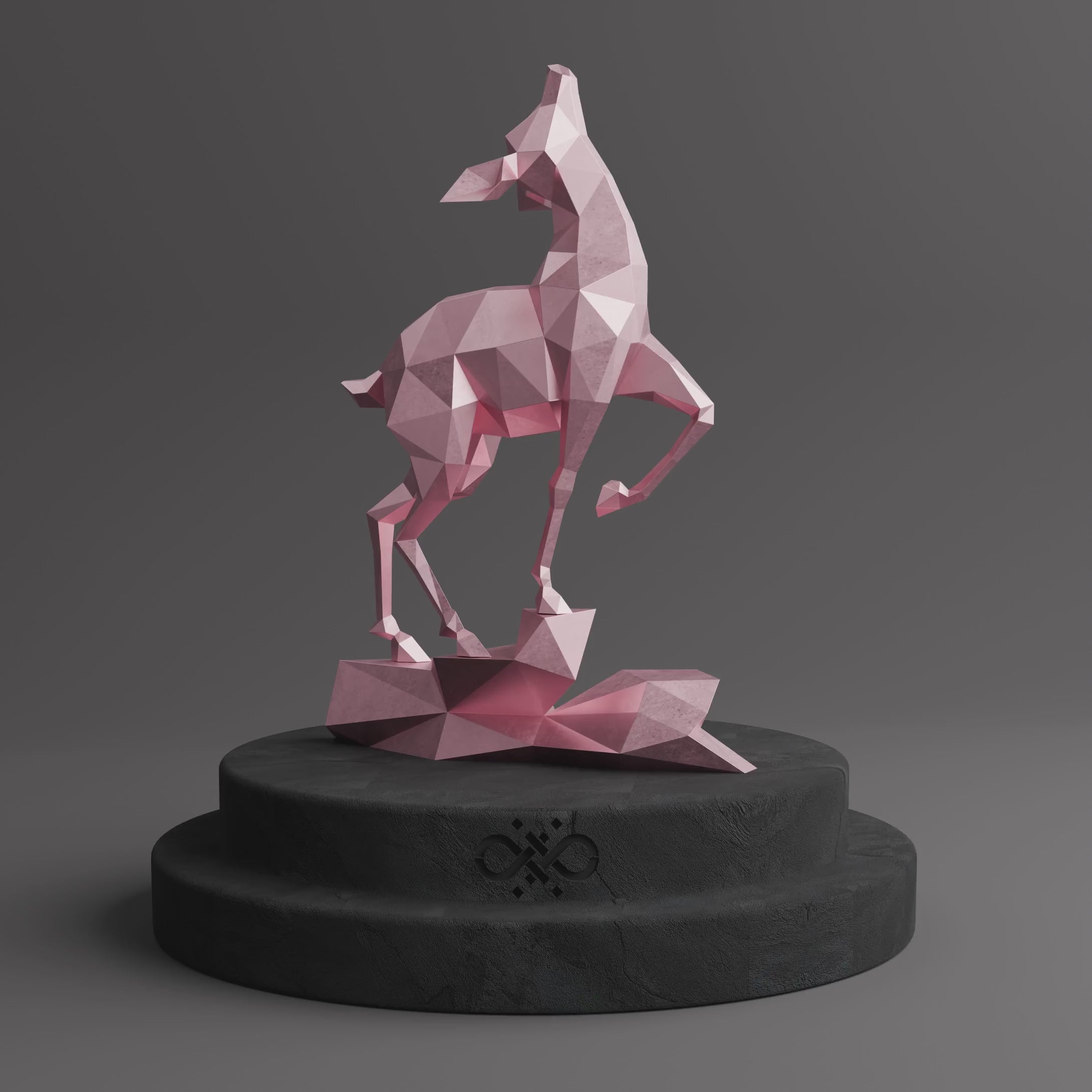 Sculpture Gazelle Polygone Contemporaine