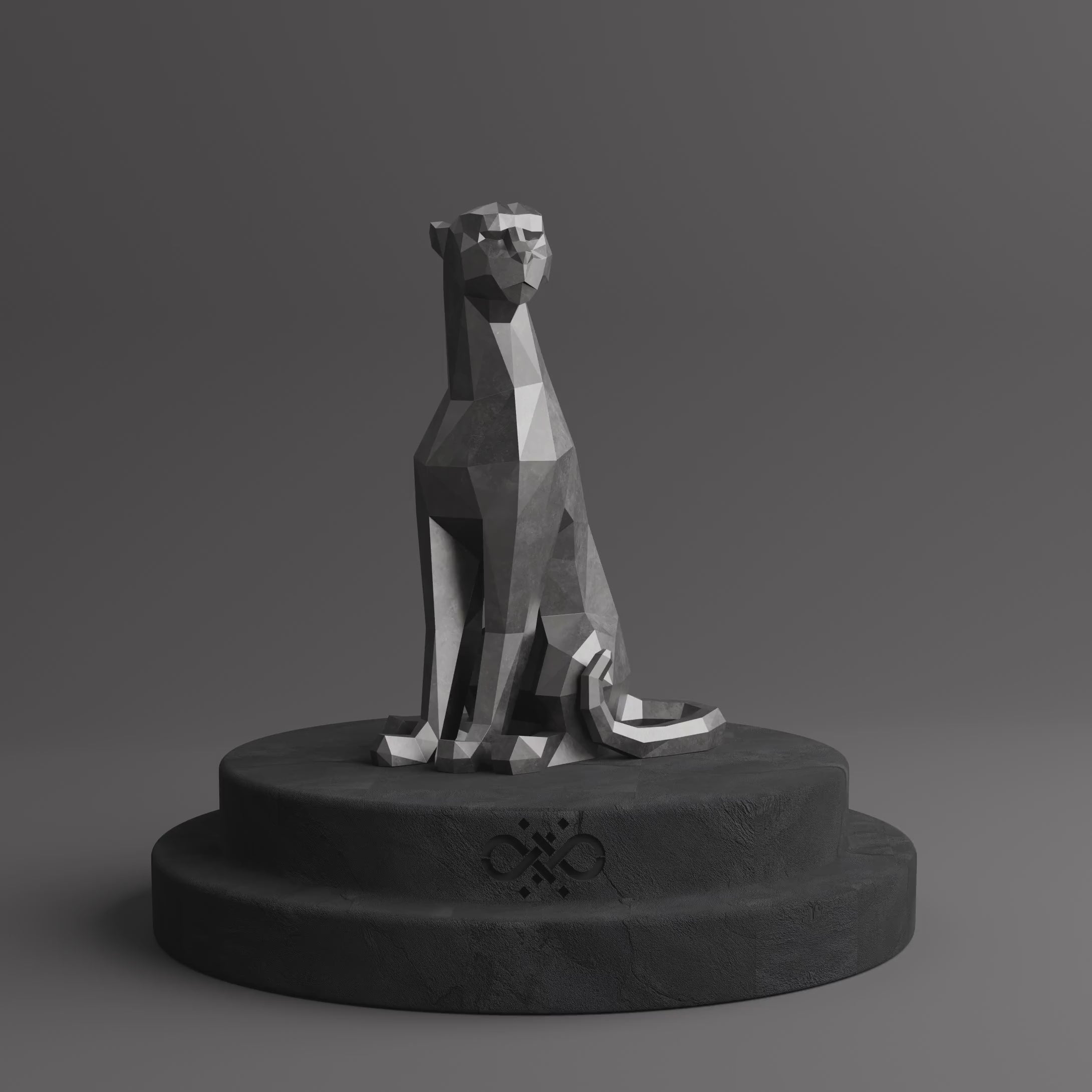 Statue panthère en origami