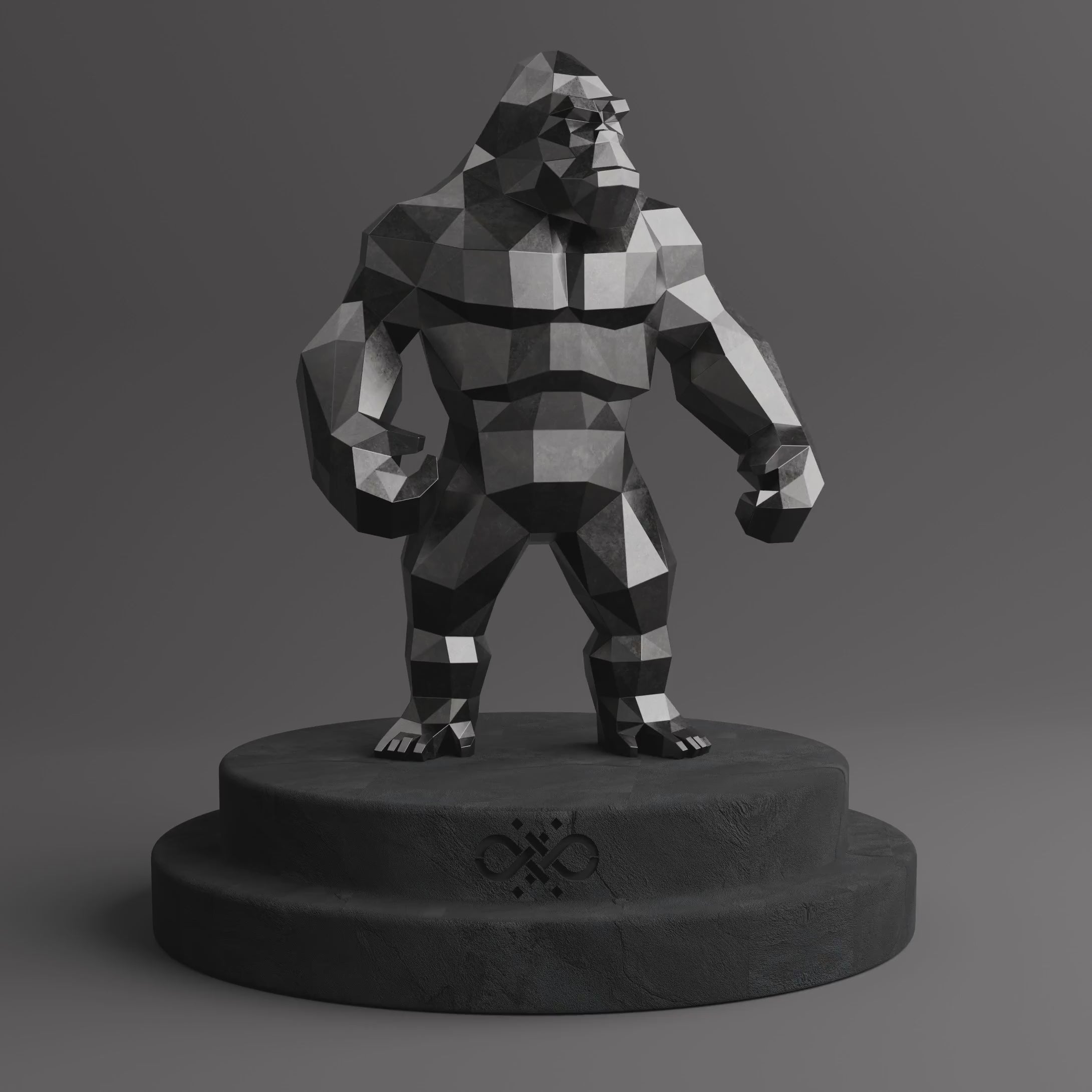 Statue Géométrique de Gorille