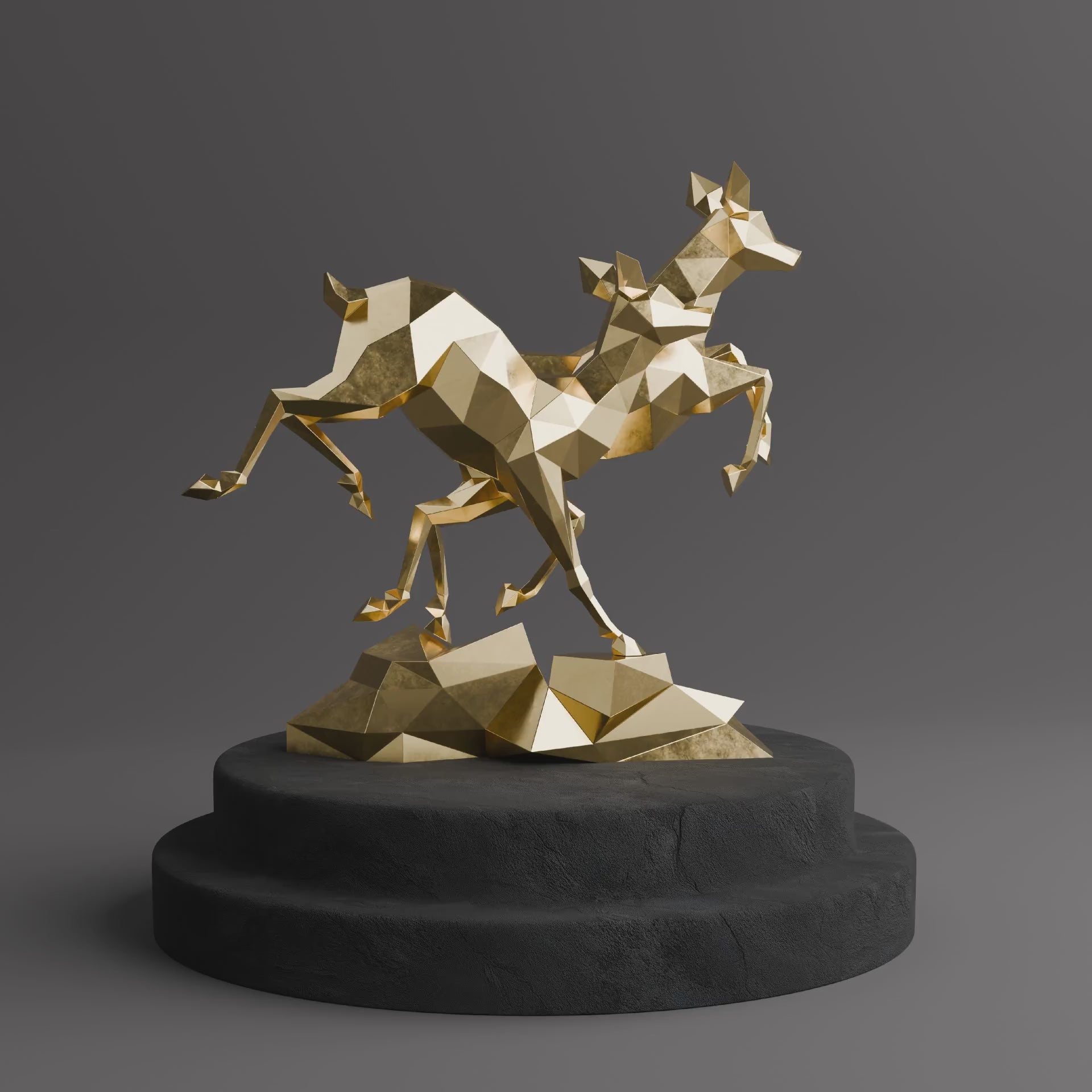 Sculpture Couple de Gazelles