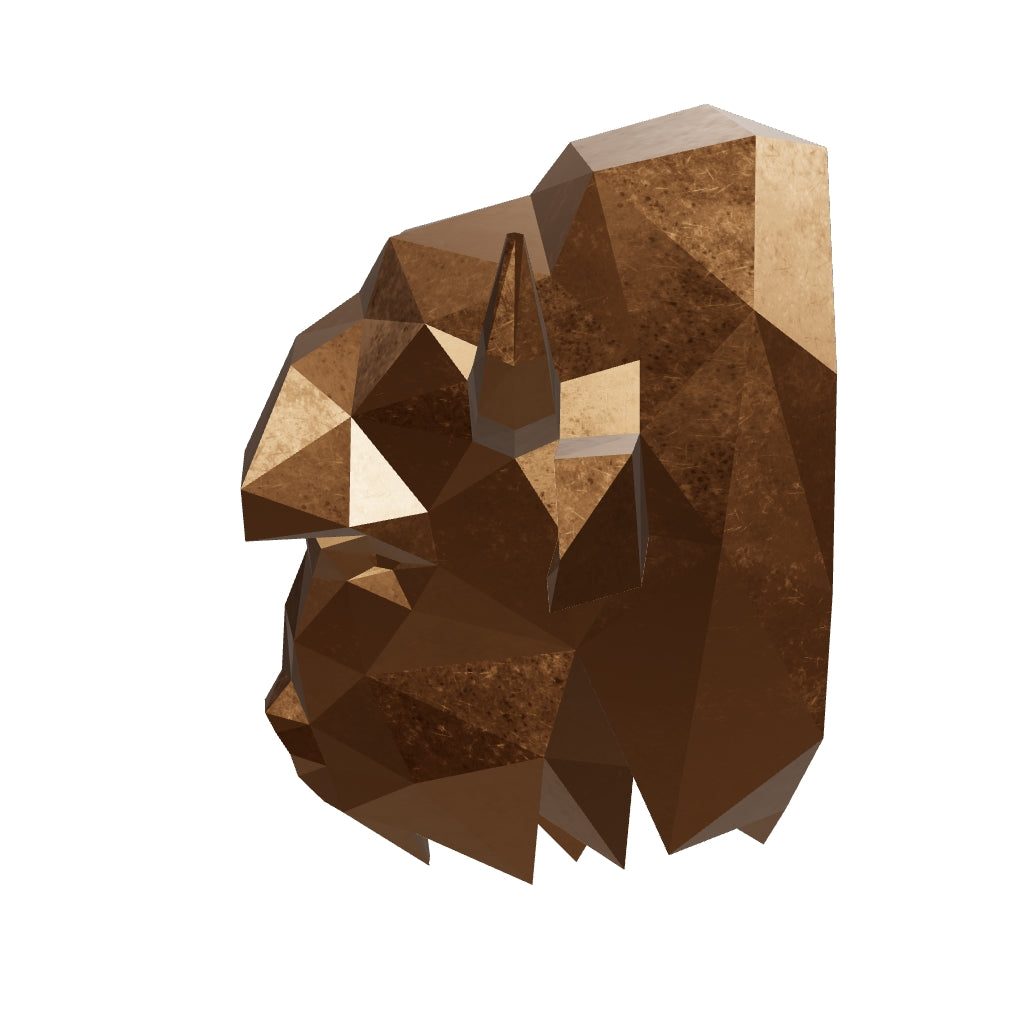 Sculpture Tête de Bison en Origami