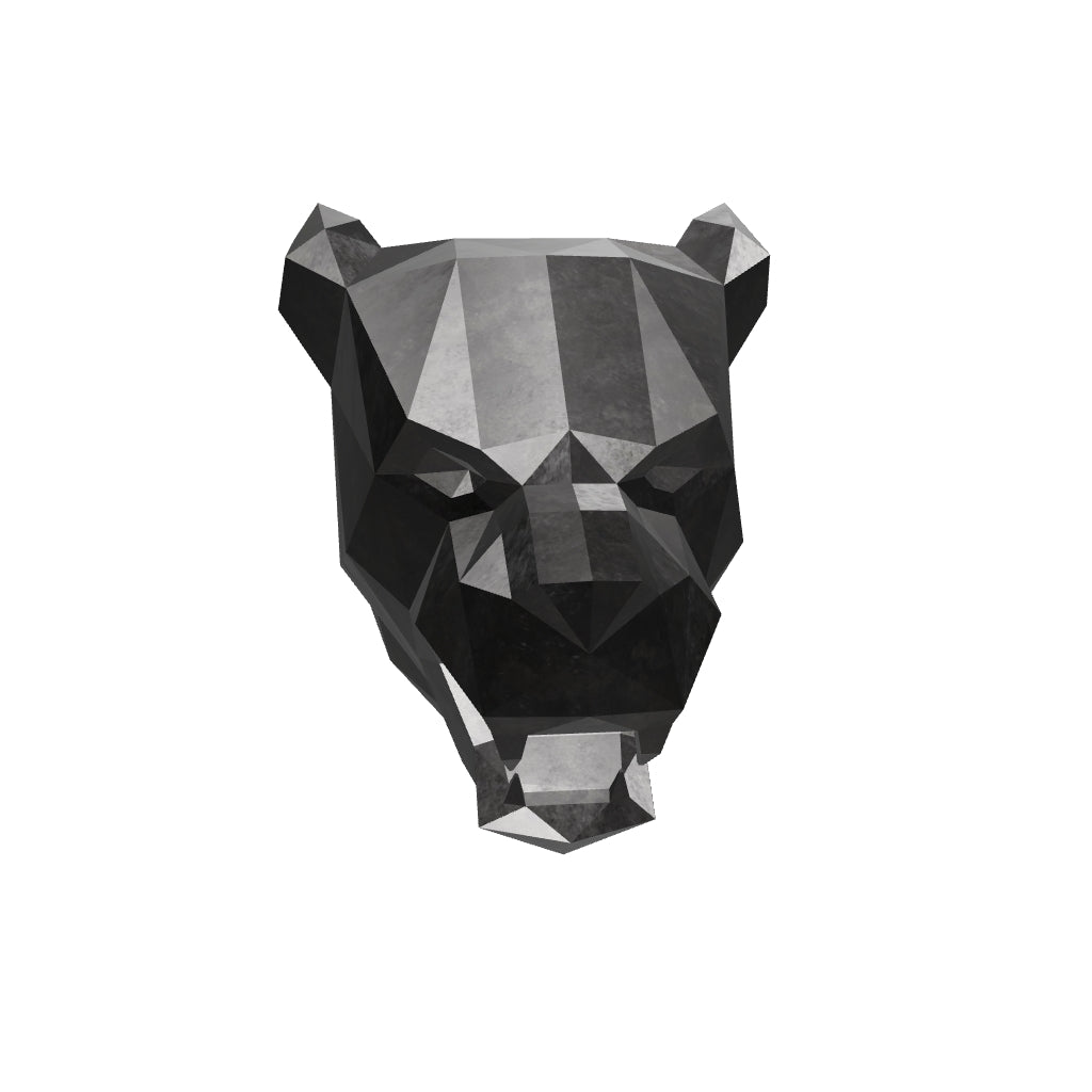 Sculpture Tête de Panthère Noire