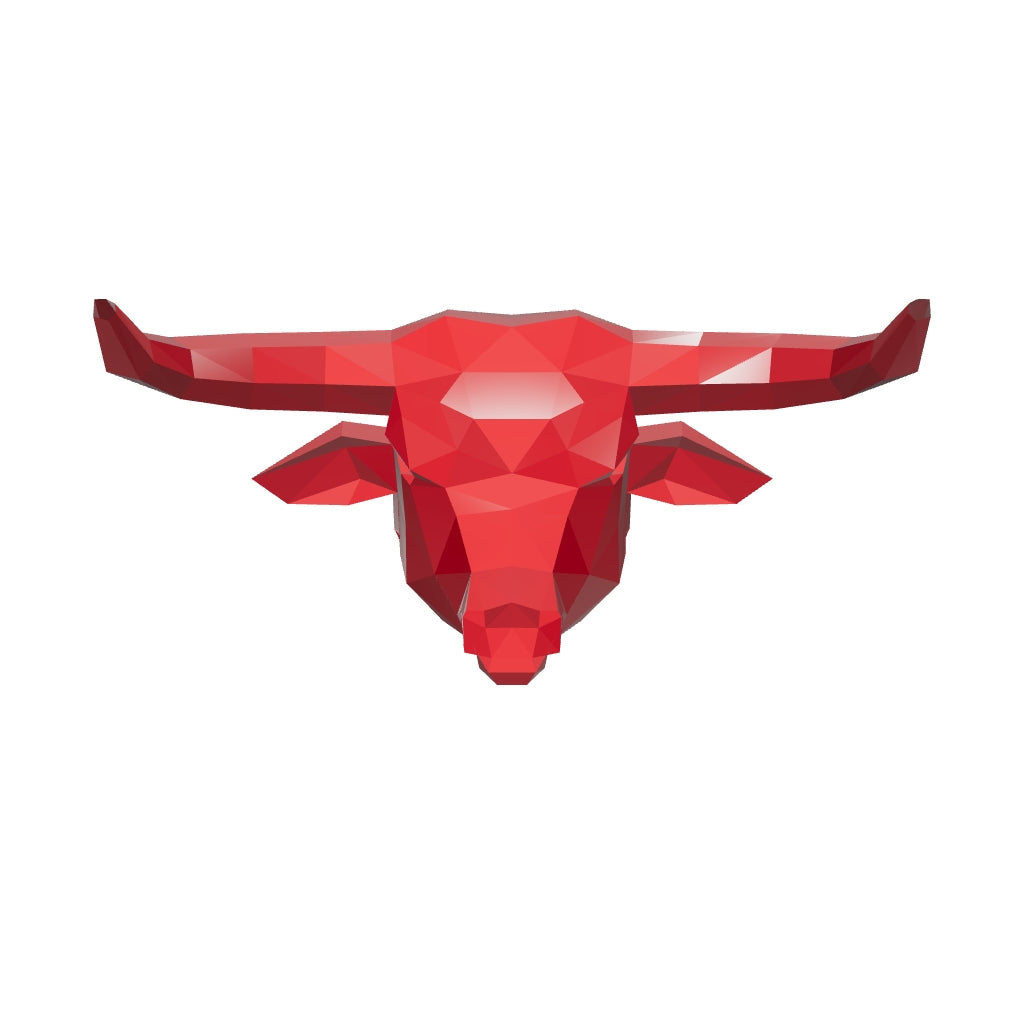 Sculpture Tête de Taureau Polygone