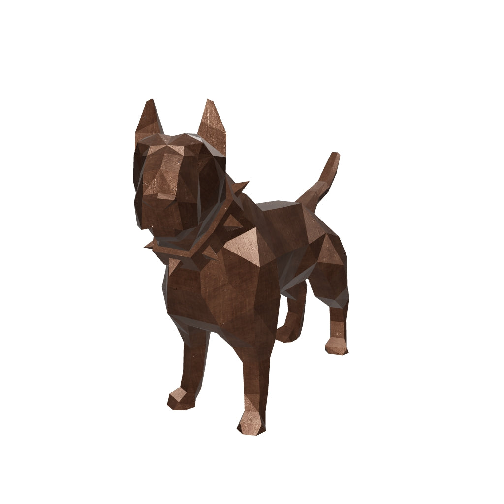 Sculpture Origami de Bull Terrier