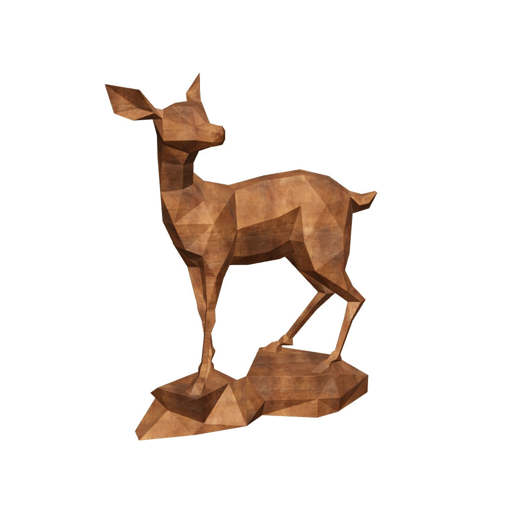 Sculpture Gazelle en Acier Corten