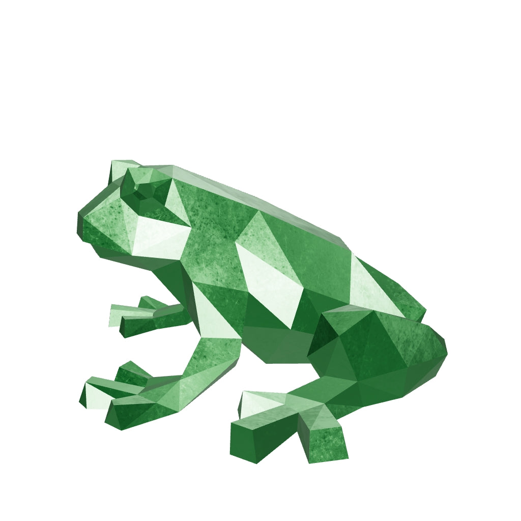 Sculpture de Grenouille Polygone
