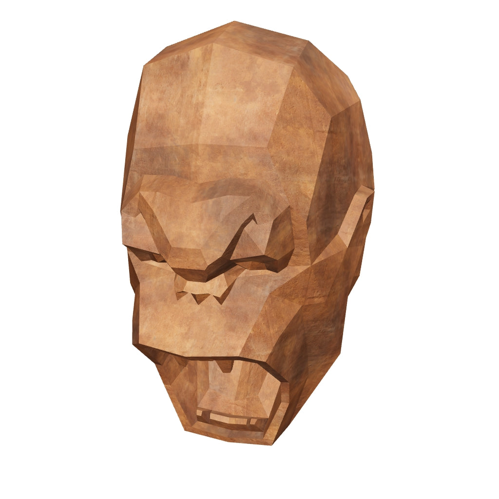 Sculpture Tête King Kong Finition Corten