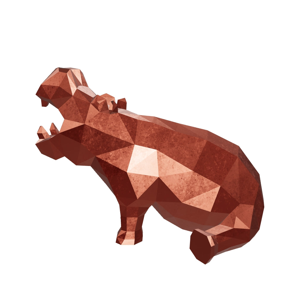 Sculpture d’Hippo Géométrique